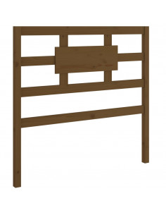 Testiera per Letto Miele 80,5x4x100cm in Legno Massello di Pino 2