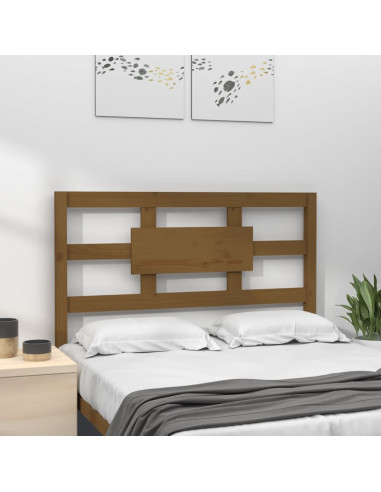 Testiera per Letto Miele 80,5x4x100cm in Legno Massello di Pino