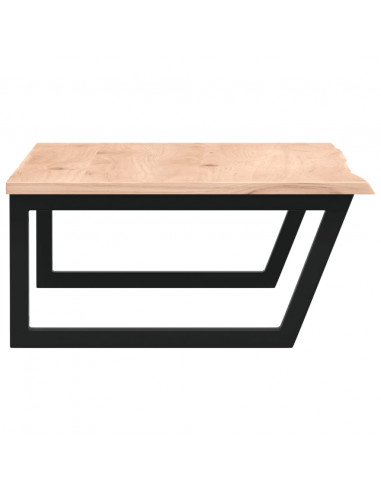 Ripiano a Parete per Lavabo in Acciaio e Massello di Rovere