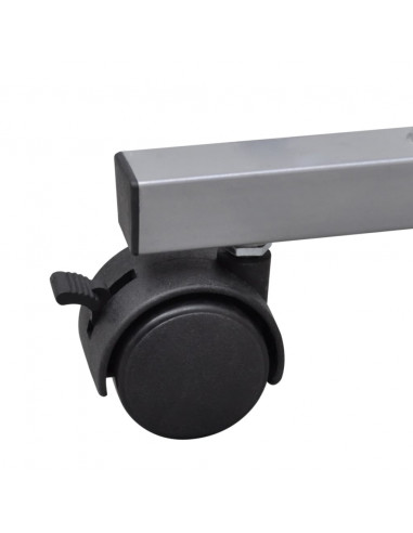 Tavolo Scrivania per Computer con Ripiano Estraibile Bianco