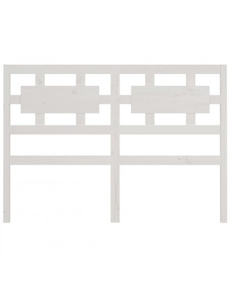 Testiera per Letto Bianca 125,5x4x100 cm Legno Massello di Pino