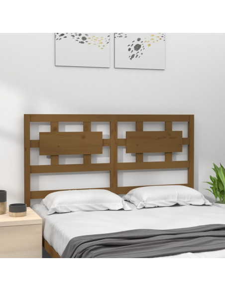 Testiera per Letto Marrone Miele 125,5x4x100cm in Pino Massello