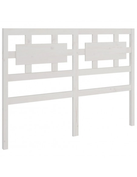 Testiera per Letto Bianca 165,5x4x100 cm Legno Massello di Pino