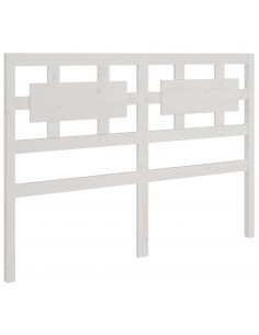 Testiera per Letto Bianca 185,5x4x100 cm Legno Massello di Pino 2