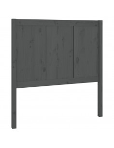 Testiera per Letto Grigia 80,5x4x100 cm Legno Massello di Pino 2