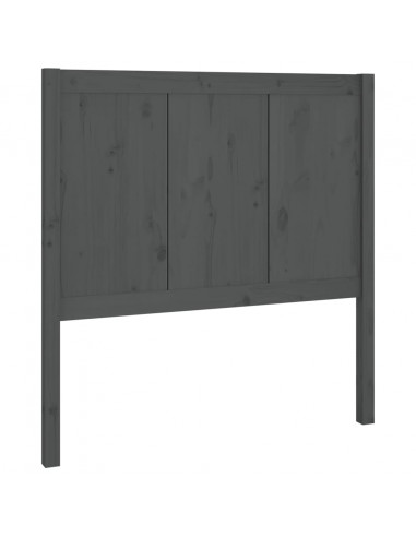 Testiera per Letto Grigia 80,5x4x100 cm Legno Massello di Pino