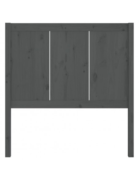 Testiera per Letto Grigia 80,5x4x100 cm Legno Massello di Pino
