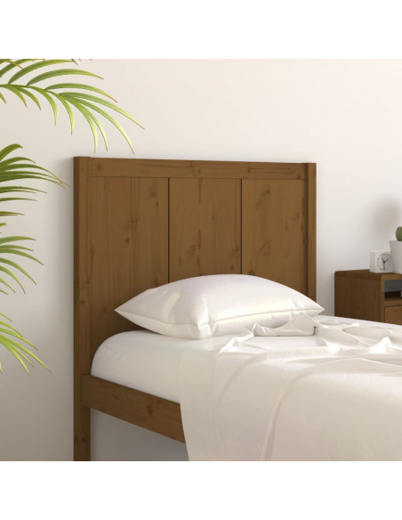 Testiera per Letto Miele 95,5x4x100cm in Legno Massello di Pino