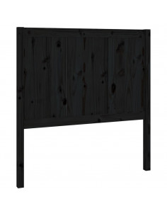 Testiera per Letto Nera 95,5x4x100 cm in Legno Massello di Pino 2
