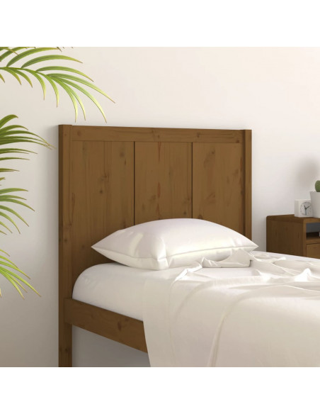 Testiera per Letto Miele 105,5x4x100 cm Legno Massello di Pino