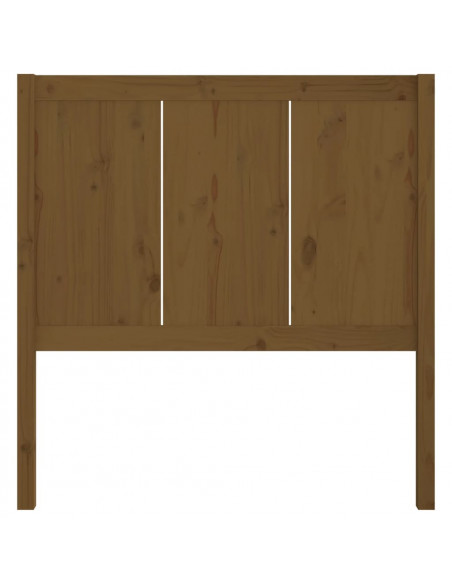 Testiera per Letto Miele 105,5x4x100 cm Legno Massello di Pino