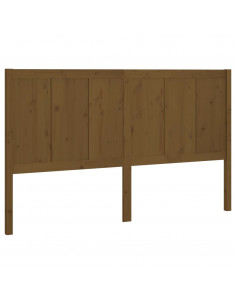 Testiera per Letto Miele 205,5x4x100 cm Legno Massello di Pino 2