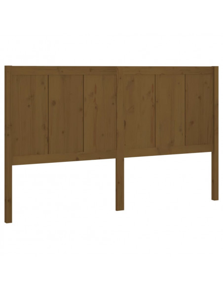 Testiera per Letto Miele 205,5x4x100 cm Legno Massello di Pino
