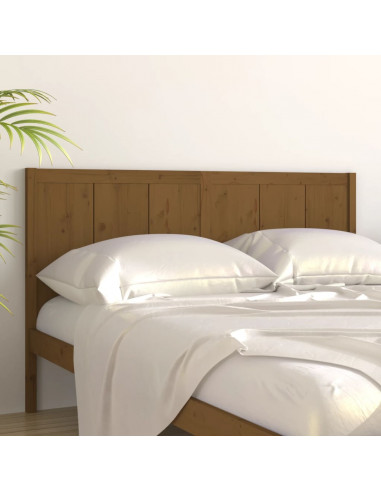 Testiera per Letto Miele 205,5x4x100 cm Legno Massello di Pino