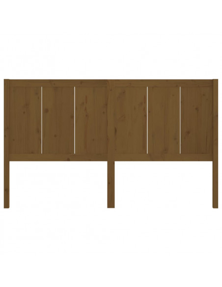 Testiera per Letto Miele 205,5x4x100 cm Legno Massello di Pino