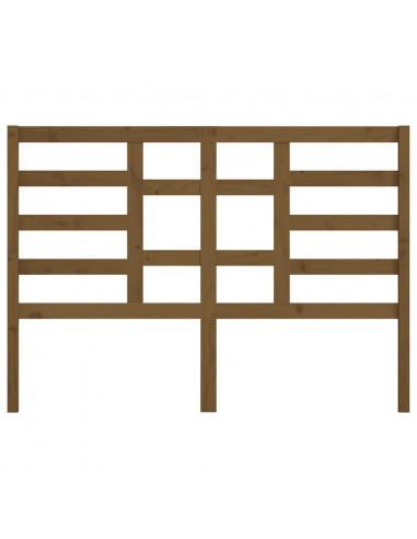 Testiera per Letto Miele 146x4x104 cm in Legno Massello di Pino