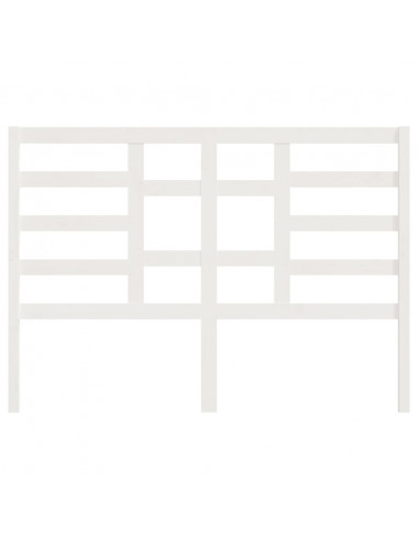 Testiera per Letto Bianca 166x4x104cm in Legno Massello di Pino