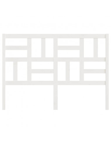 Testiera per Letto Bianca 166x4x104cm in Legno Massello di Pino