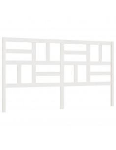 Testiera per Letto Bianca 206x4x104 cm Legno Massello di Pino 2