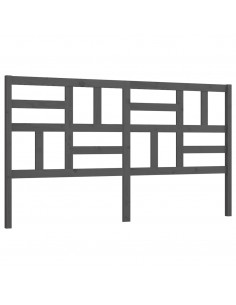 Testiera per Letto Bianca 206x4x104 cm Legno Massello di Pino 2