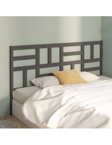 Testiera per Letto Bianca 206x4x104 cm Legno Massello di Pino