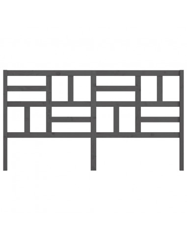 Testiera per Letto Bianca 206x4x104 cm Legno Massello di Pino