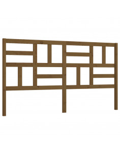 Testiera per Letto Miele 206x4x104 cm in Legno Massello di Pino 2