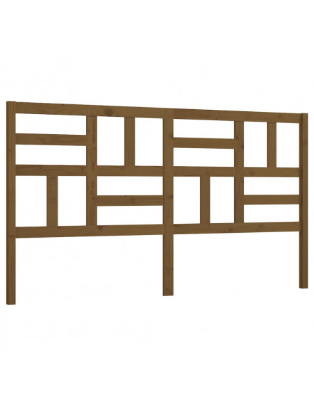 Testiera per Letto Miele 206x4x104 cm in Legno Massello di Pino