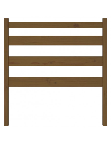 Testiera per Letto Miele 81x4x100 cm in Legno Massello di Pino
