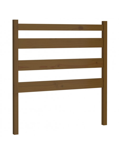 Testiera per Letto Miele 96x4x100 cm in Legno Massello di Pino