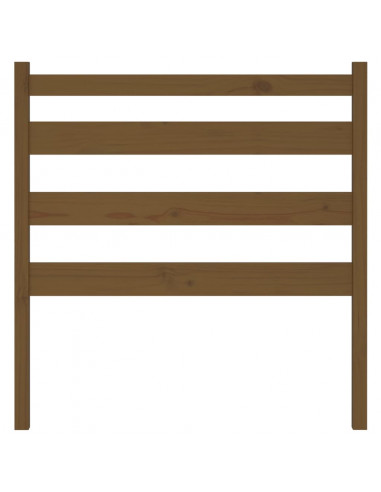 Testiera per Letto Miele 96x4x100 cm in Legno Massello di Pino