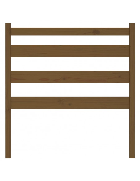 Testiera per Letto Miele 96x4x100 cm in Legno Massello di Pino