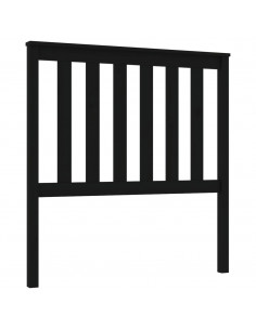 Testiera per Letto Nera 96x6x101 cm in Legno Massello di Pino 2