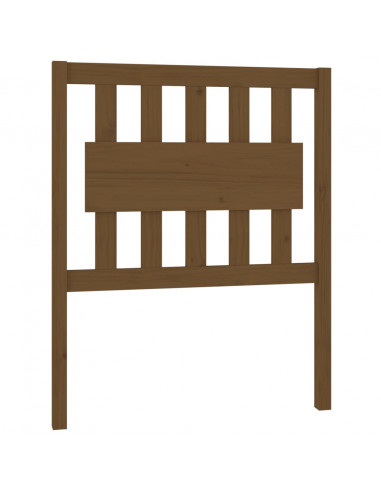 Testiera per Letto Miele 80,5x4x100cm in Legno Massello di Pino