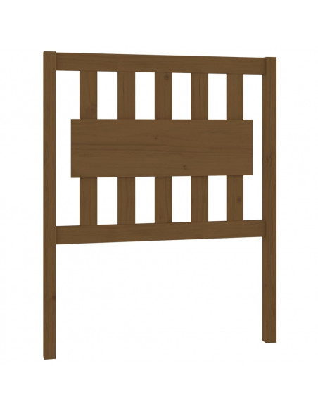 Testiera per Letto Miele 80,5x4x100cm in Legno Massello di Pino