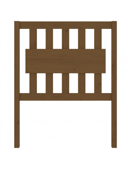 Testiera per Letto Miele 80,5x4x100cm in Legno Massello di Pino