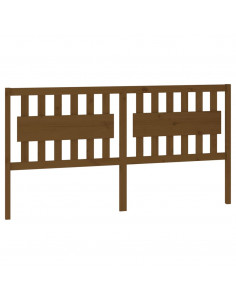 Testiera per Letto Miele 185,5x4x100 cm Legno Massello di Pino 2