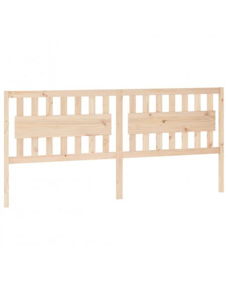 Testiera per Letto 205,5x4x100 cm in Legno Massello di Pino