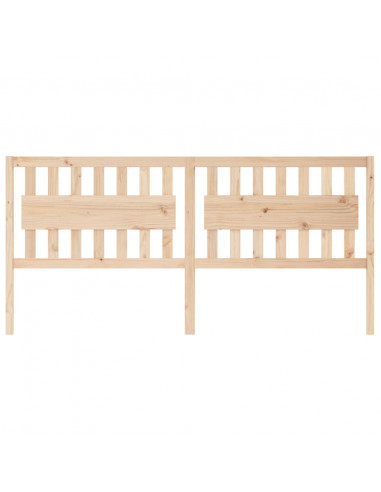 Testiera per Letto 205,5x4x100 cm in Legno Massello di Pino