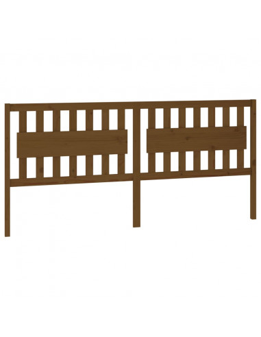 Testiera per Letto Miele 205,5x4x100 cm Legno Massello di Pino