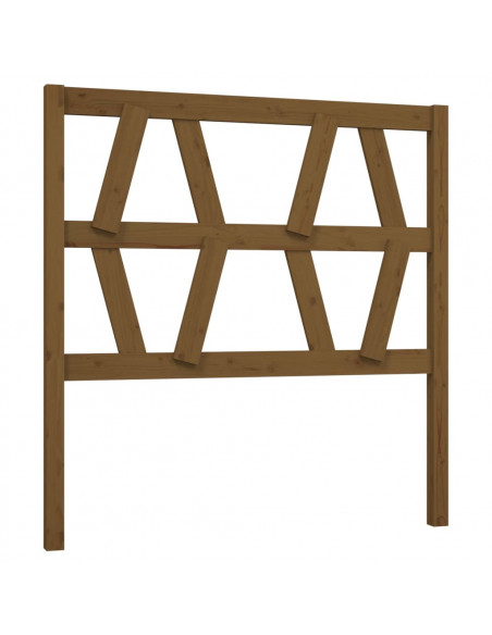 Testiera per Letto Miele 106x4x100 cm in Legno Massello di Pino