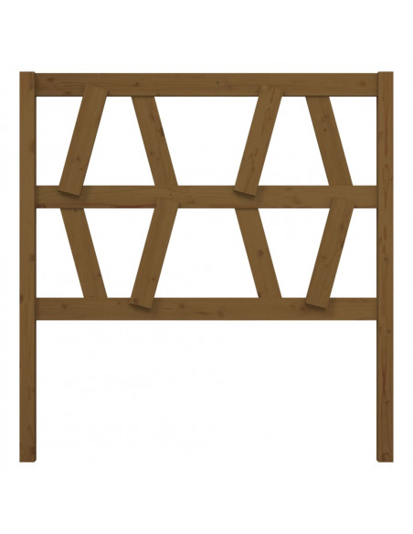 Testiera per Letto Miele 106x4x100 cm in Legno Massello di Pino