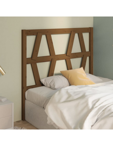 Testiera per Letto Miele 106x4x100 cm in Legno Massello di Pino