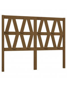 Testiera per Letto Miele 126x4x100 cm in Legno Massello di Pino 2