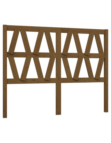 Testiera per Letto Miele 126x4x100 cm in Legno Massello di Pino