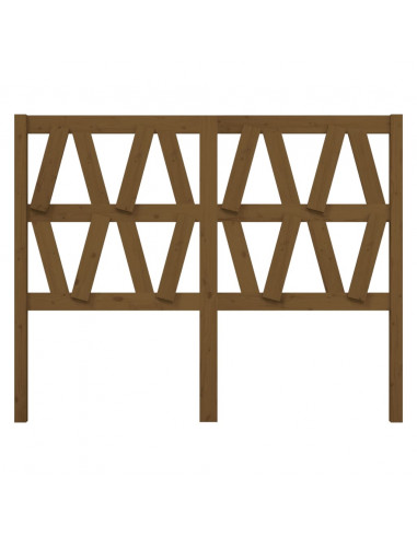 Testiera per Letto Miele 126x4x100 cm in Legno Massello di Pino