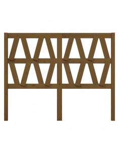 Testiera per Letto ambra 146x4x100 cm in Legno Massello di Pino 2