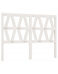 Testiera per Letto Bianca 156x4x100cm in Legno Massello di Pino 2