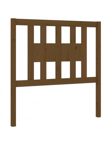 Testiera per Letto Miele 81x4x100 cm in Legno Massello di Pino