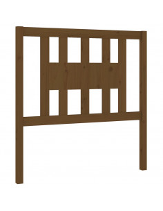 Testiera per Letto Miele 106x4x100 cm in Legno Massello di Pino 2